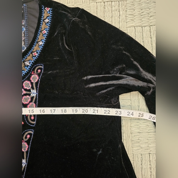 NWT Paparazzi Size XL V Neck Embroidered Long Sleeve Sweater Top Boho Western - Picture 9 of 13